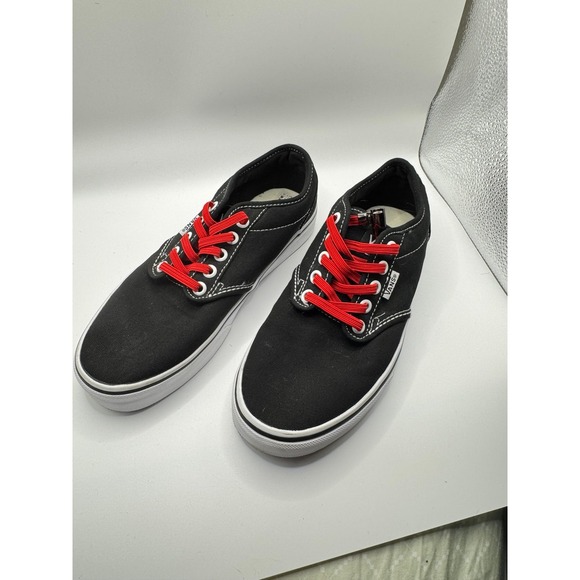 Vans Black and Red Sneakers Classic Canvas Design W6.5 - Picture 1 of 6